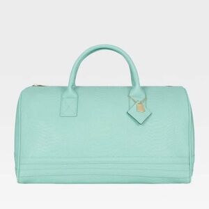 Mint Green Leather Duffle & Backpack